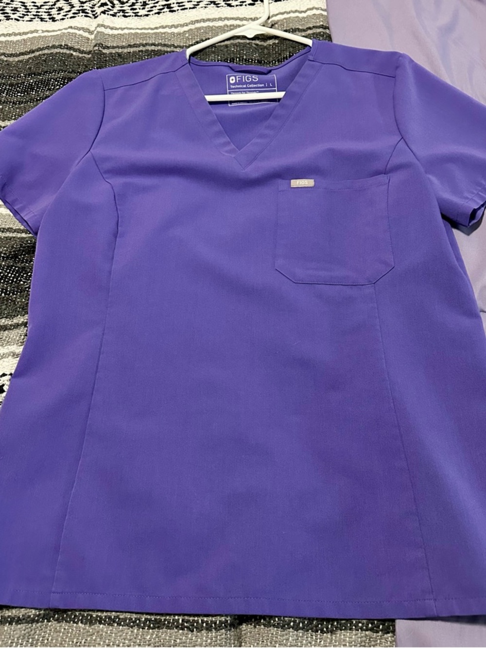 FIGS Purple Technical Collection Scrub Top & Jogger Bottoms
